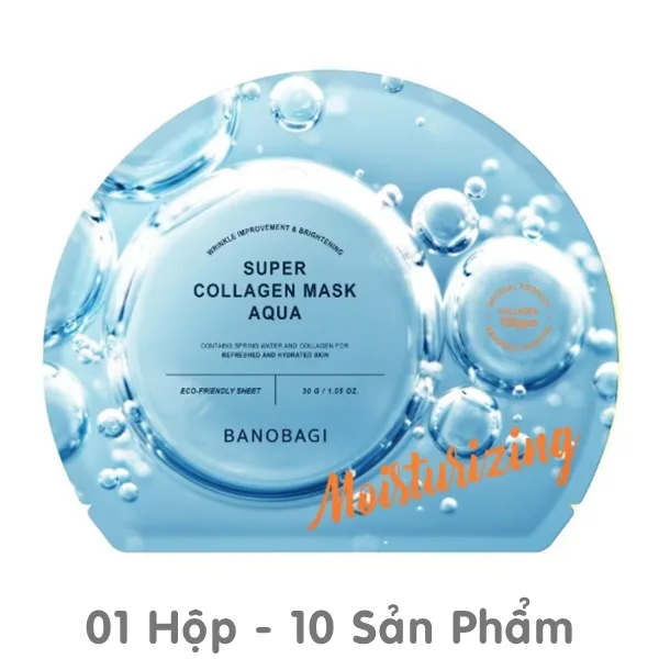 Mặt Nạ Banobagi Super Collagen, Cấp Ẩm (Xanh Dương) 30g Mặt Nạ Banobagi Super Collagen, Cấp Ẩm (Xanh Dương) 30g
