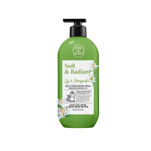 Sữa Tắm Nước Hoa On The Body Soft & Radiant Xanh Lá 500ml Sữa Tắm Nước Hoa On The Body Soft & Radiant Xanh Lá 500ml